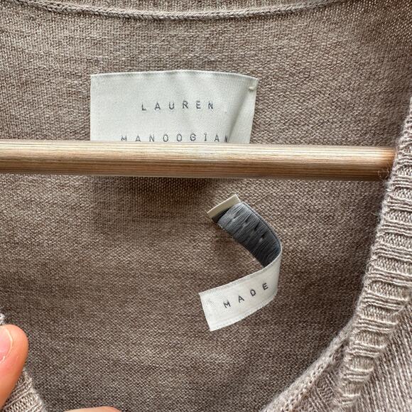 Lauren Manoogian Pleat Shift Dress Aspen Sz 2 Medium NWT Alpaca Wool $625 Taupe - Picture 8 of 16